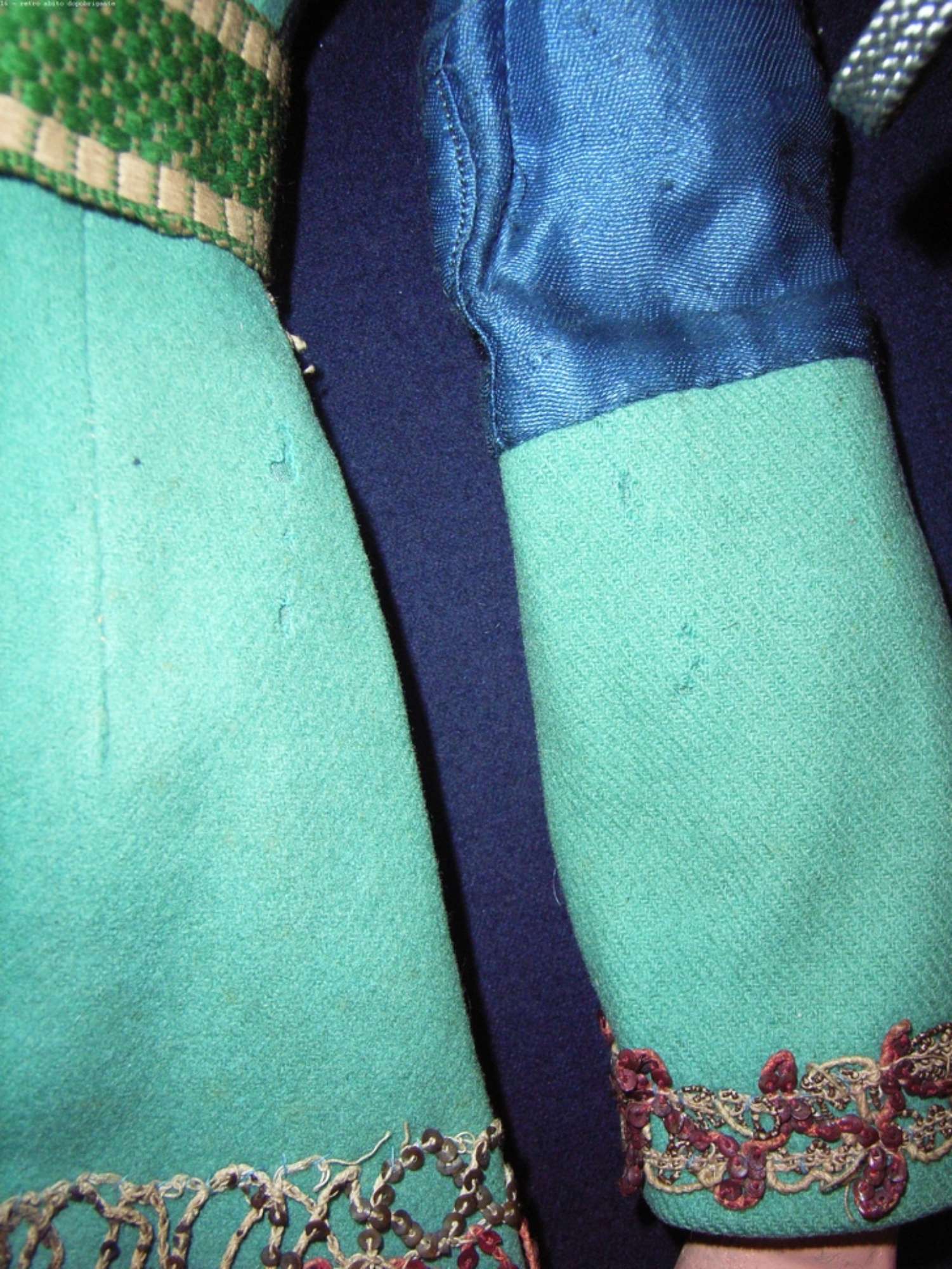 retro abito dopo il restauro